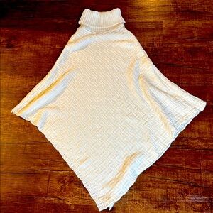 New York & Company Cream Shrug Poncho Sweater